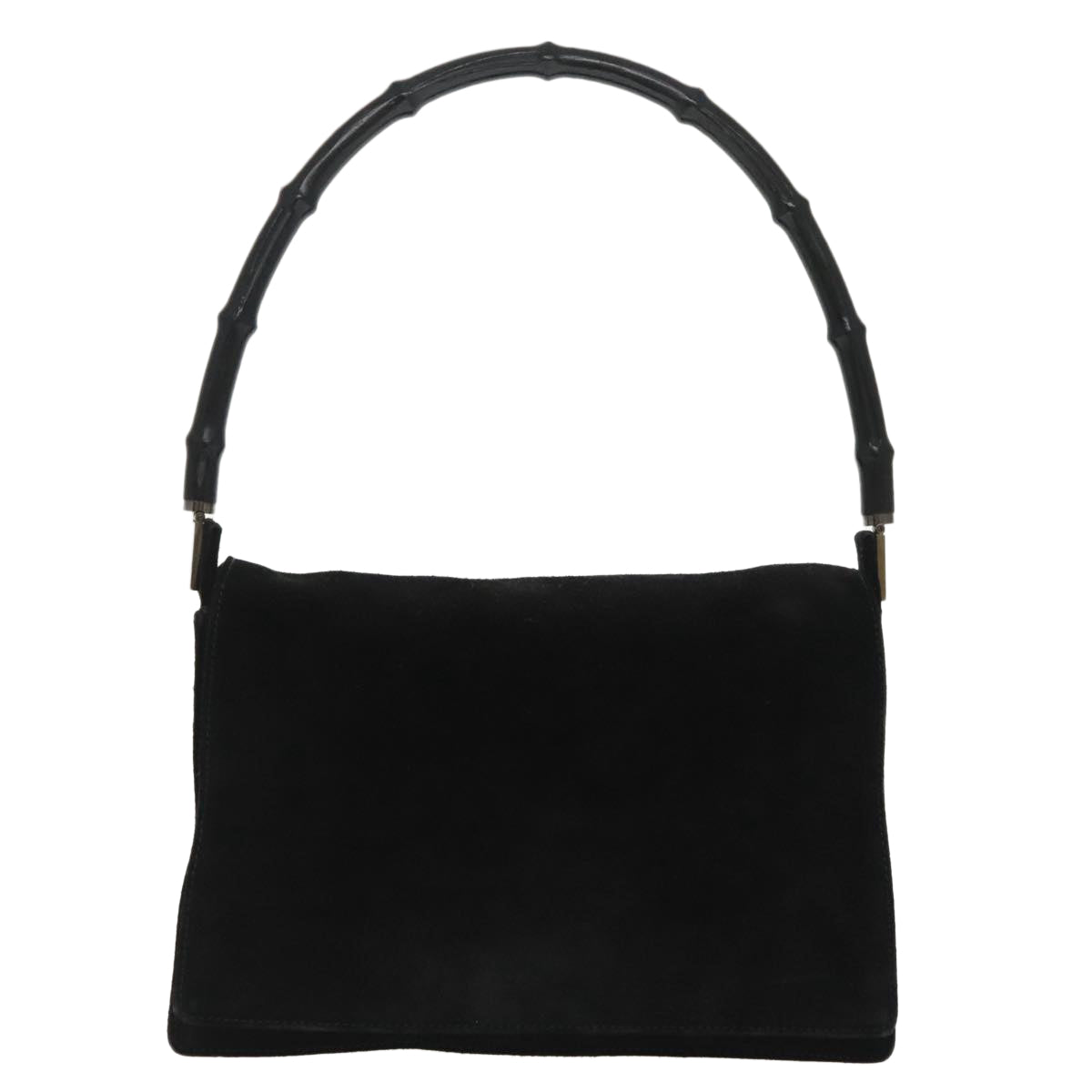 GUCCI Bamboo Shoulder Bag Suede Black 001 3239 ti2332