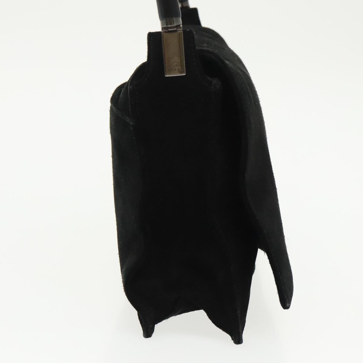 GUCCI Bamboo Shoulder Bag Suede Black 001 3239 ti2332