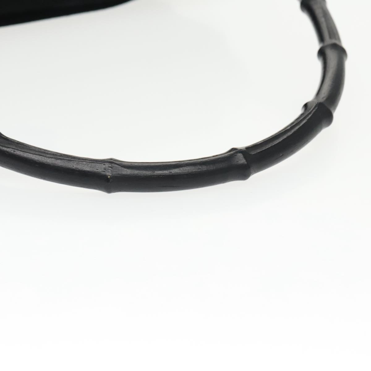 GUCCI Bamboo Shoulder Bag Suede Black 001 3239 ti2332
