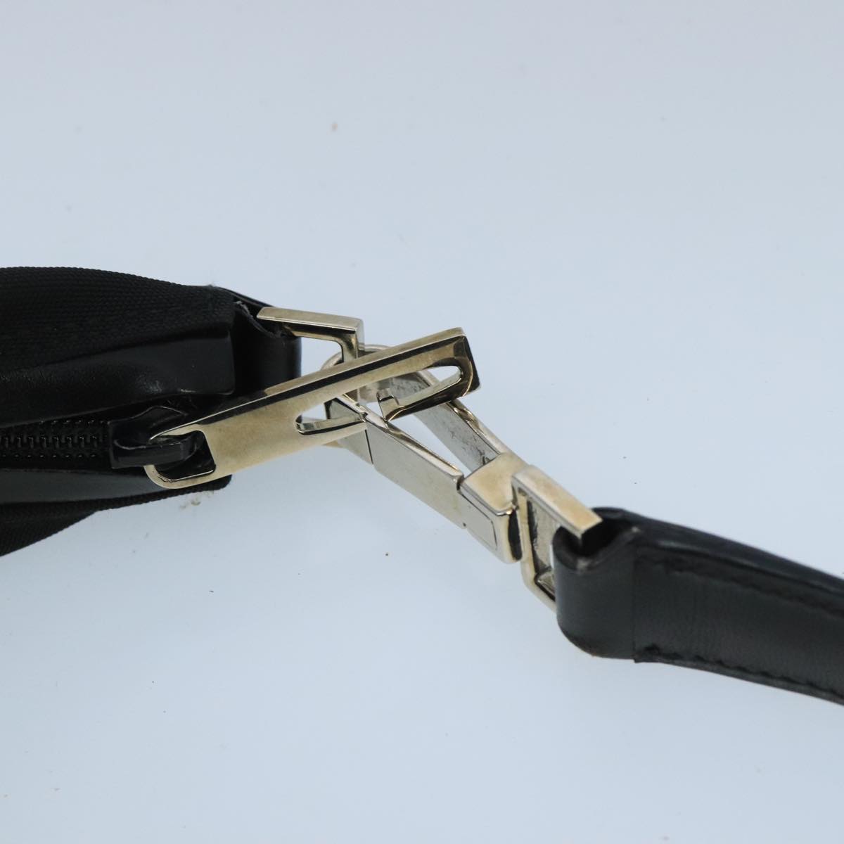 GUCCI Shoulder Bag Nylon Black Silver 001 1955 ti2338