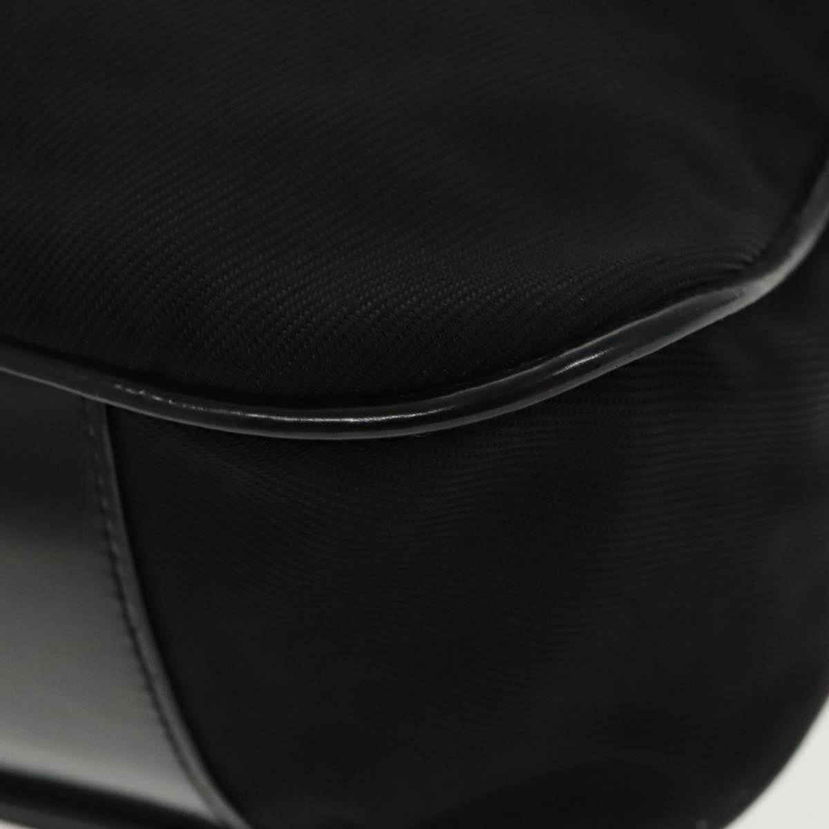 GUCCI Bamboo Hand Bag Nylon 2way Black Silver 001 2058 1577 5 ti2381