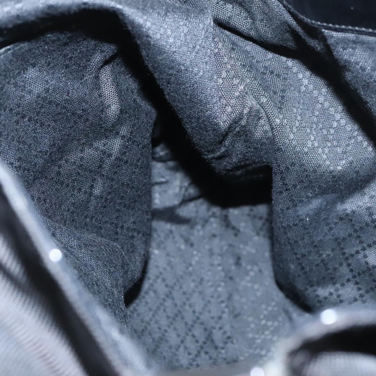 GUCCI Bamboo Hand Bag Nylon 2way Black Silver 001 2058 1577 5 ti2381