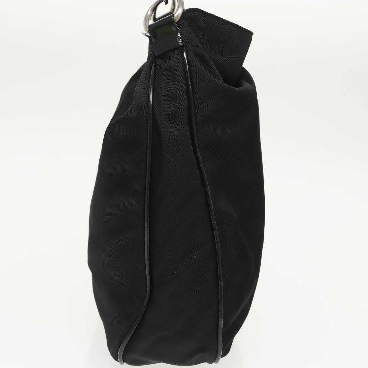 GUCCI Bamboo Hand Bag Nylon 2way Black Silver 001 2058 1577 5 ti2381