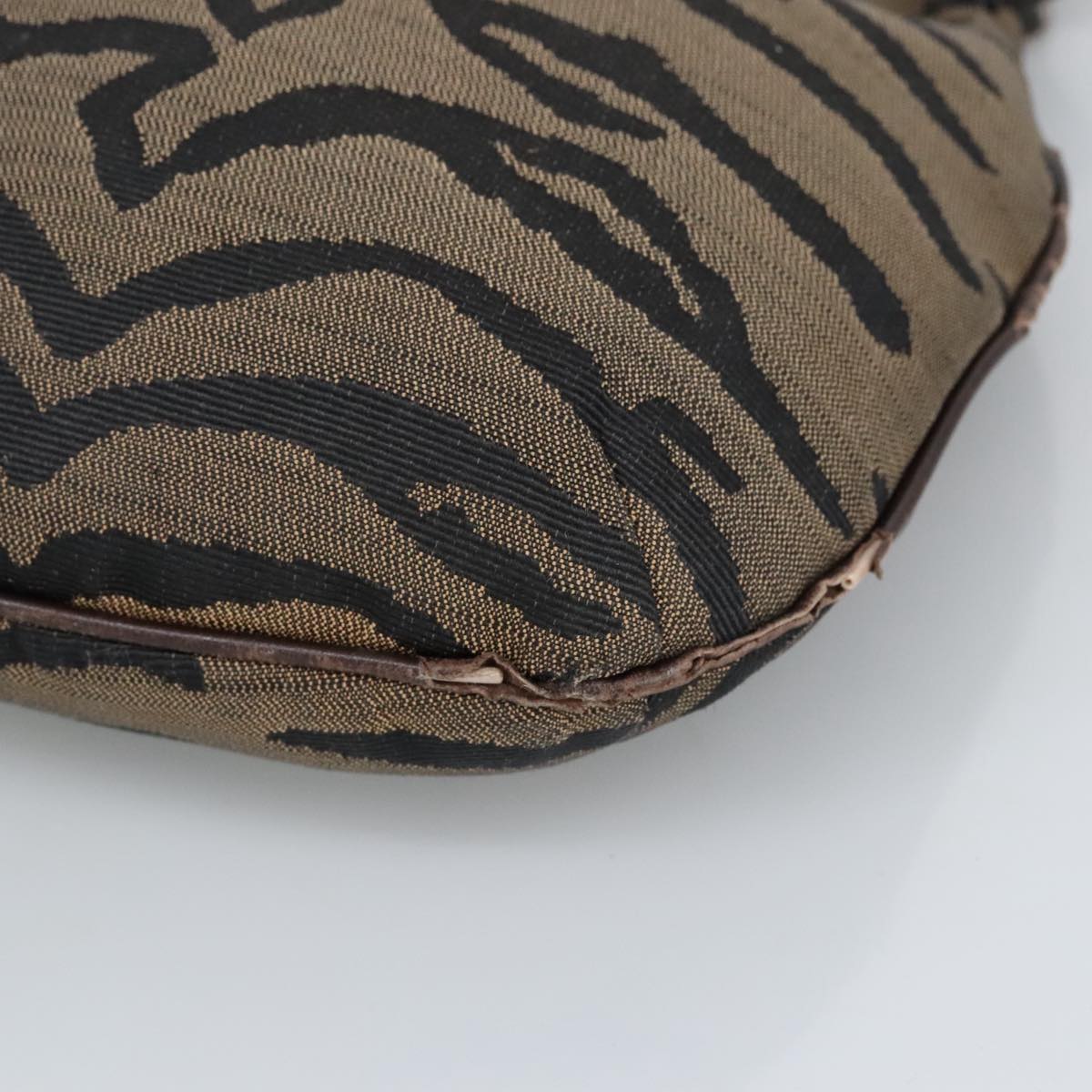 FENDI Hand Bag Canvas Brown ti2388