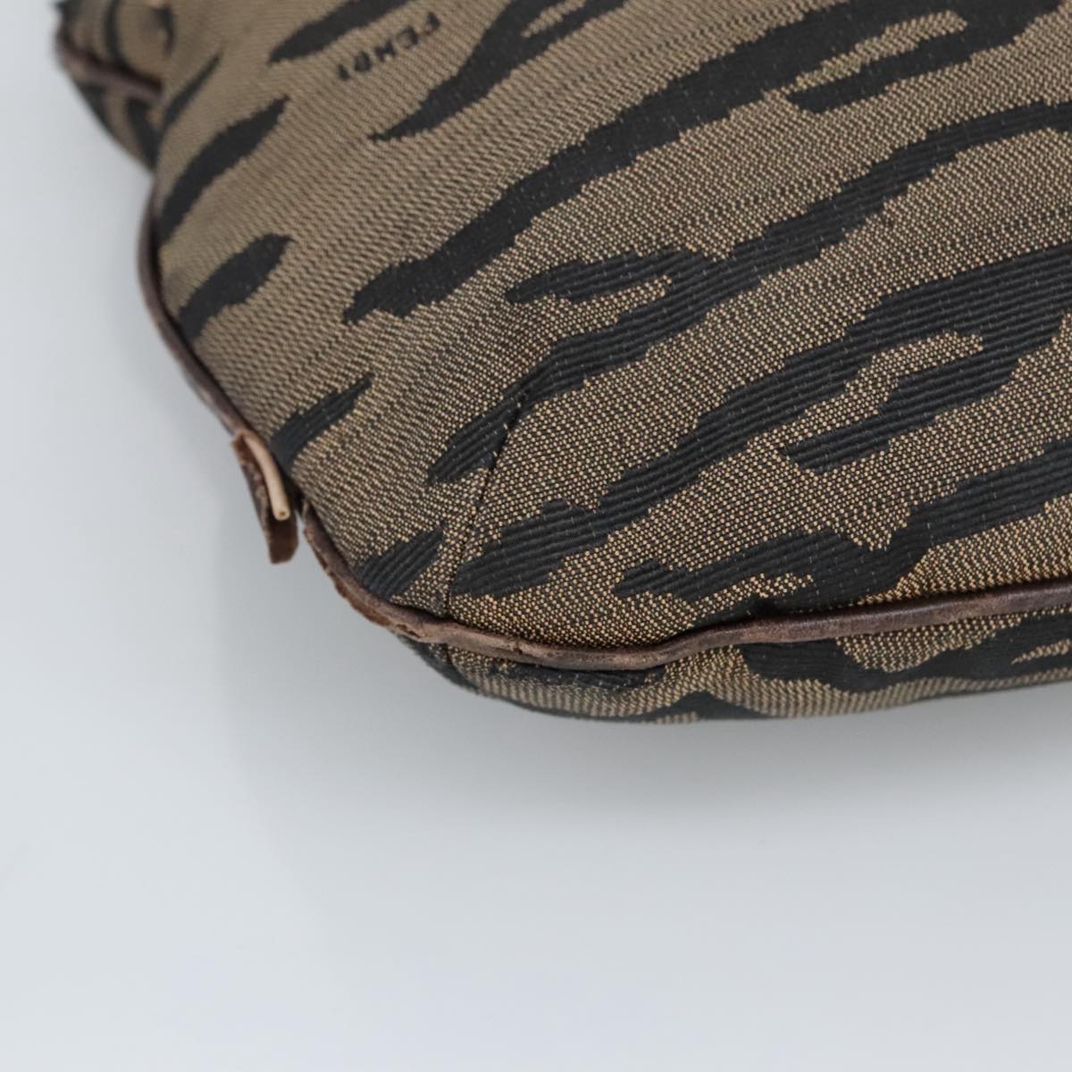FENDI Hand Bag Canvas Brown ti2388