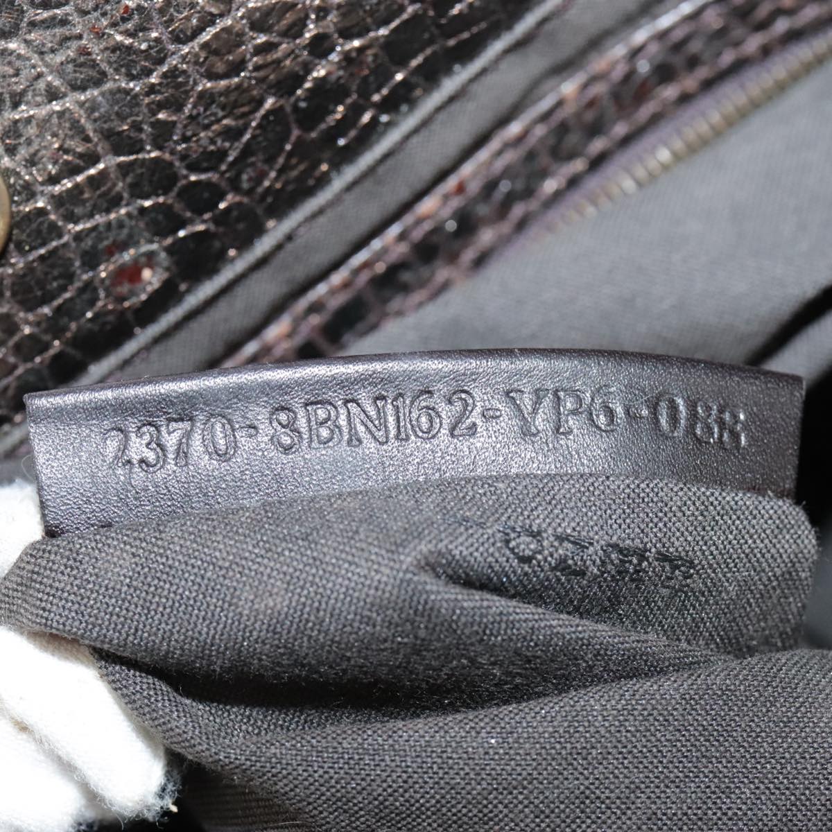 FENDI Hand Bag Leather Brown ti2514