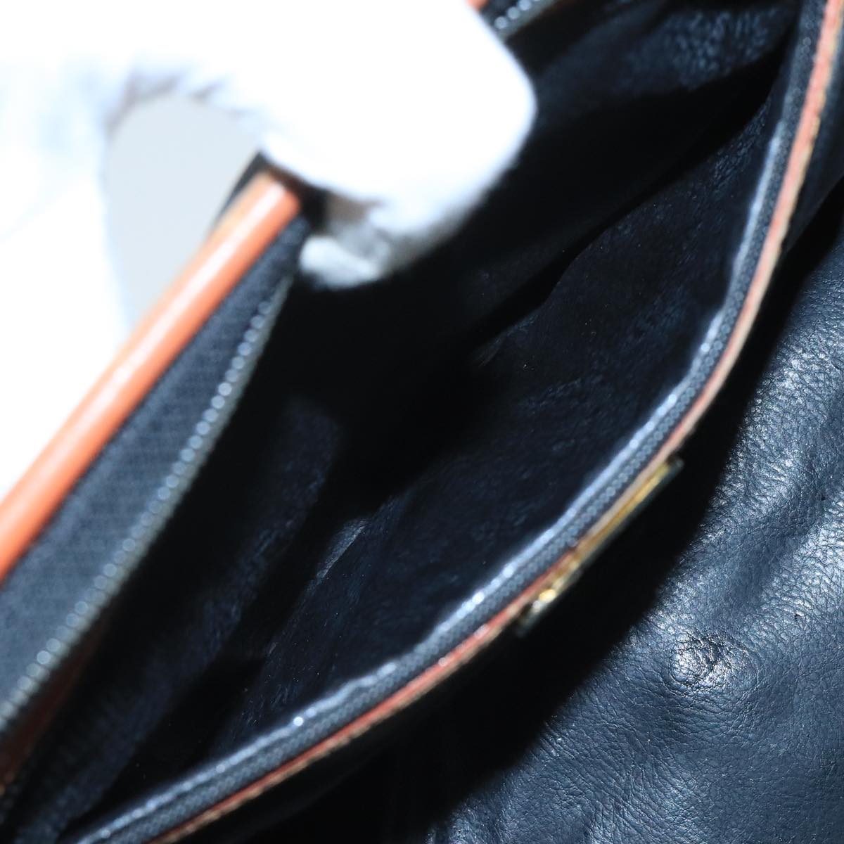 FENDI Pecan Canvas Hand Bag Brown Black ti2610