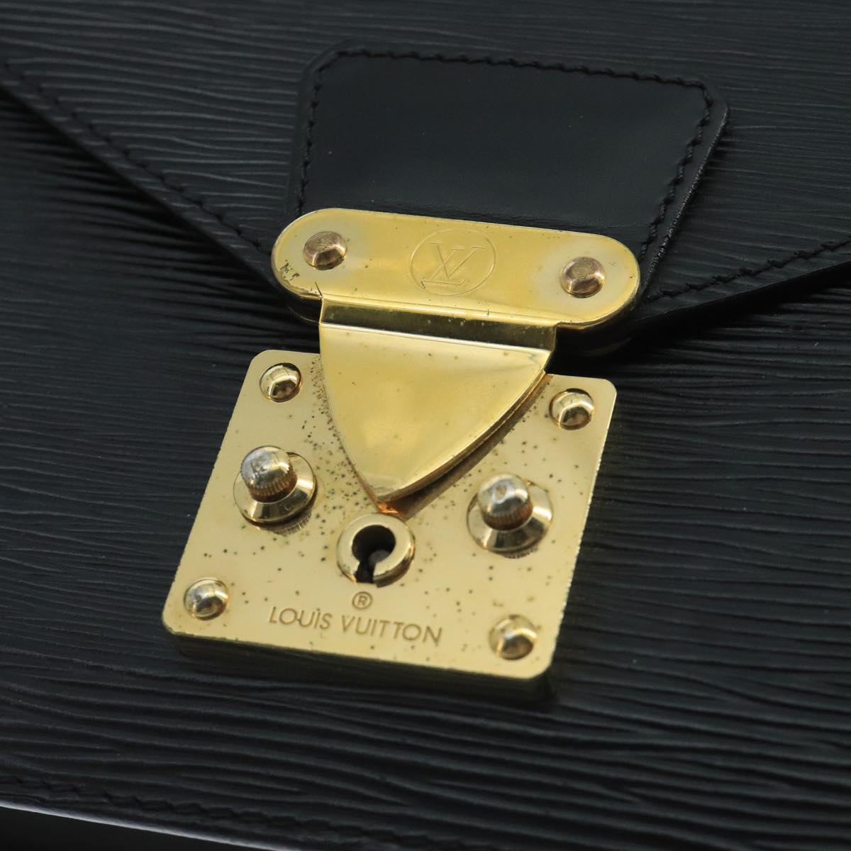 LOUIS VUITTON Epi Serie Dragonne Hand Bag Black Noir M52612 LV ti2612