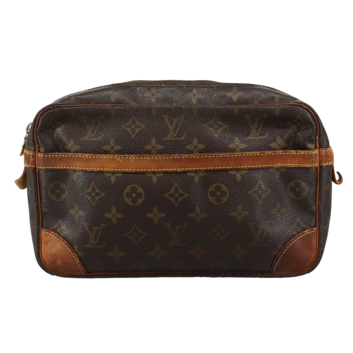 LOUIS VUITTON Monogram Compiegne 28 Clutch Bag M51845 LV ti2613