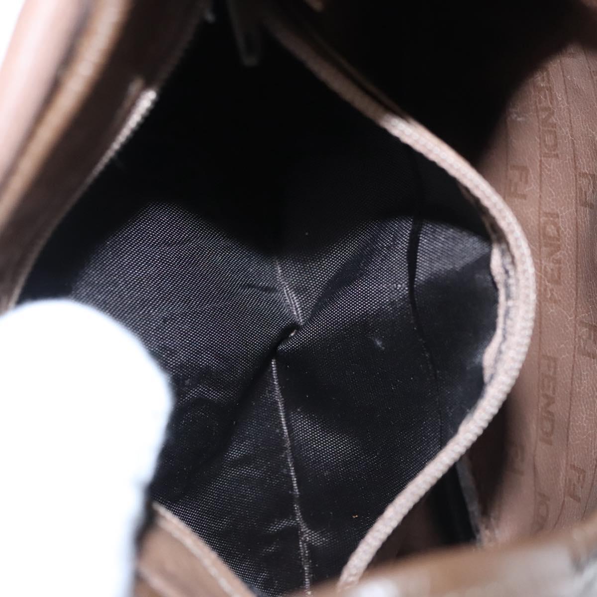 FENDI Zucchino Canvas Shoulder Bag Gold ti2659