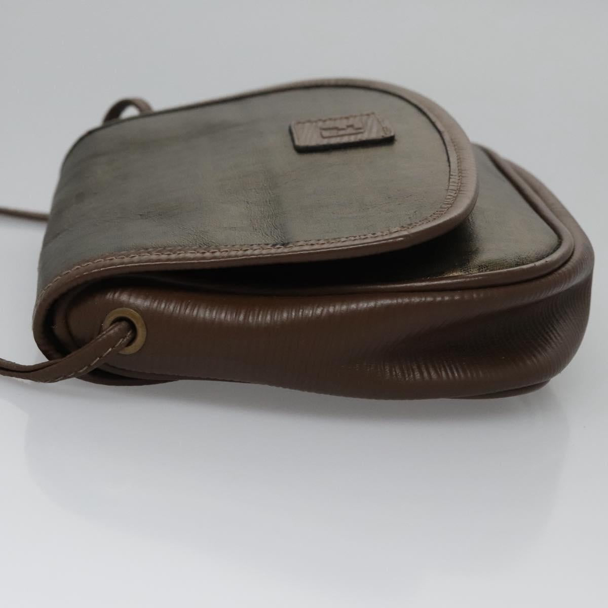 FENDI Zucchino Canvas Shoulder Bag Gold ti2659