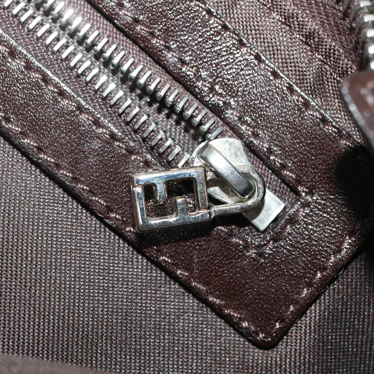 FENDI Zucca Canvas Mamma Baguette Shoulder Bag Brown Black ti617