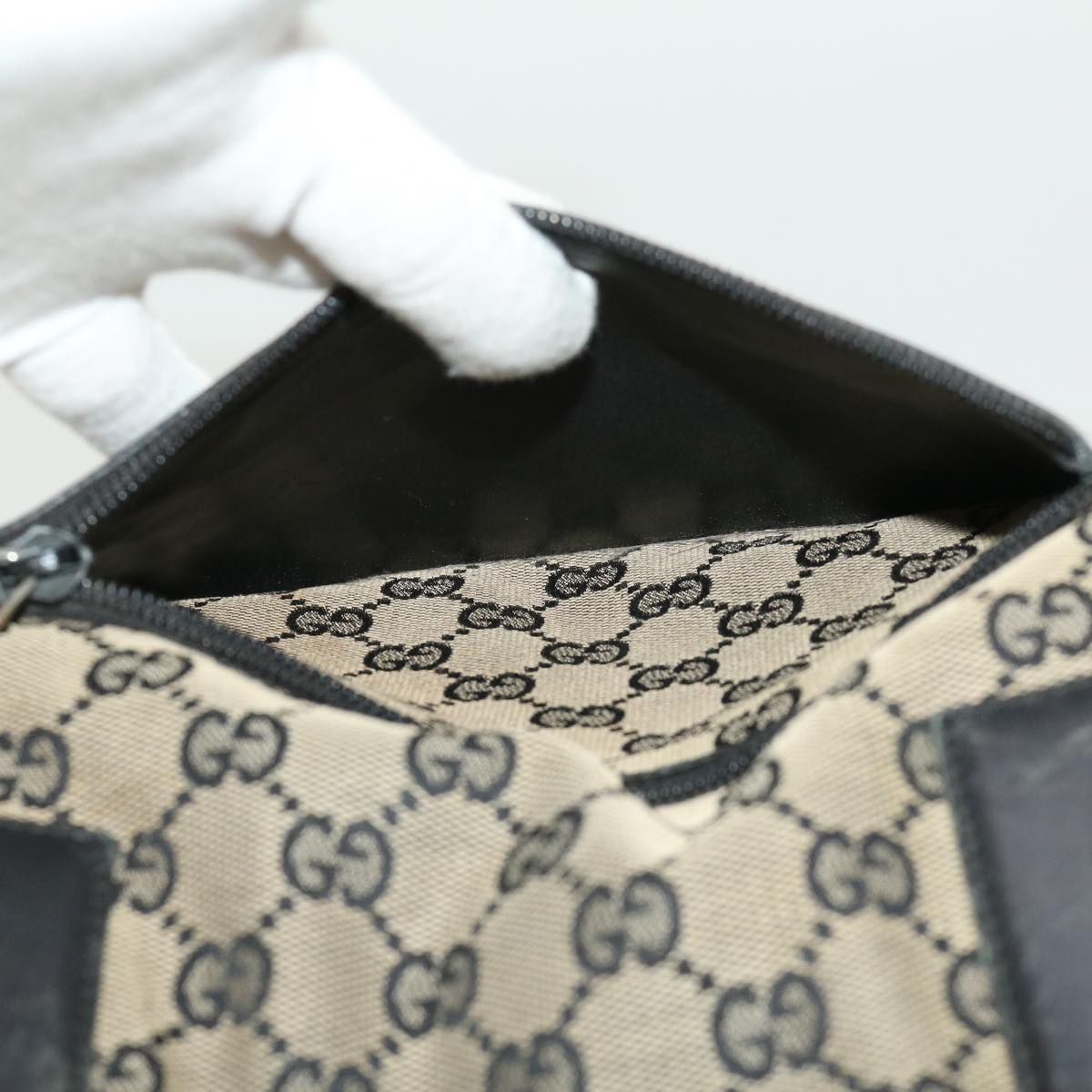 GUCCI GG Canvas Tote Bag Beige ti667
