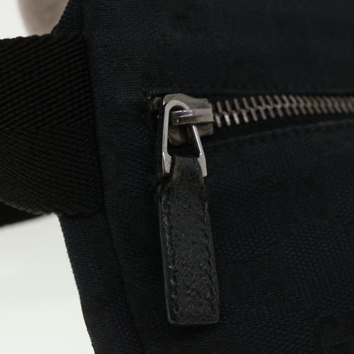 GUCCI GG Canvas Waist Bag Black ti718