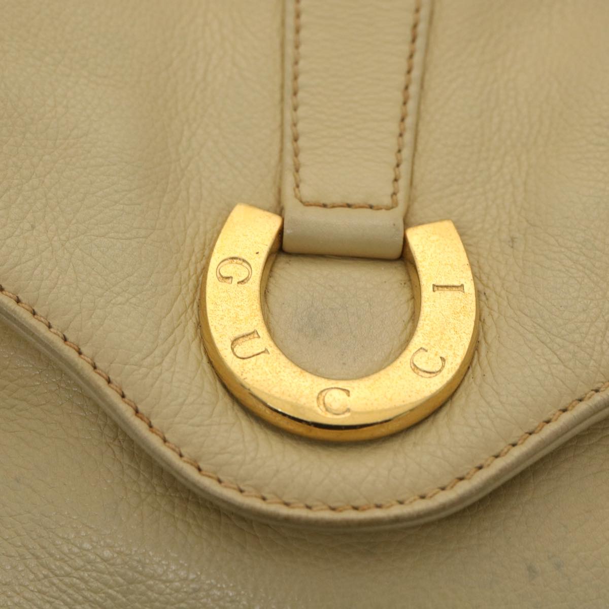 GUCCI Shoulder Bag Leather Beige 007 1014 0201 ti909