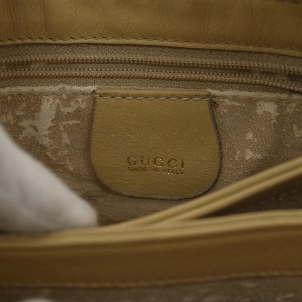 GUCCI Shoulder Bag Leather Beige 007 1014 0201 ti909