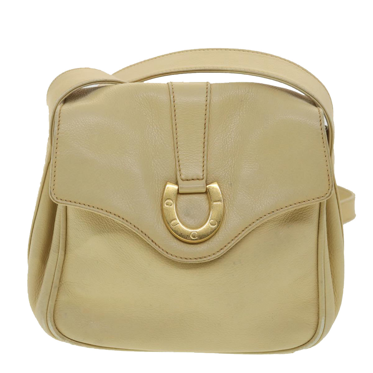 GUCCI Shoulder Bag Leather Beige 007 1014 0201 ti909