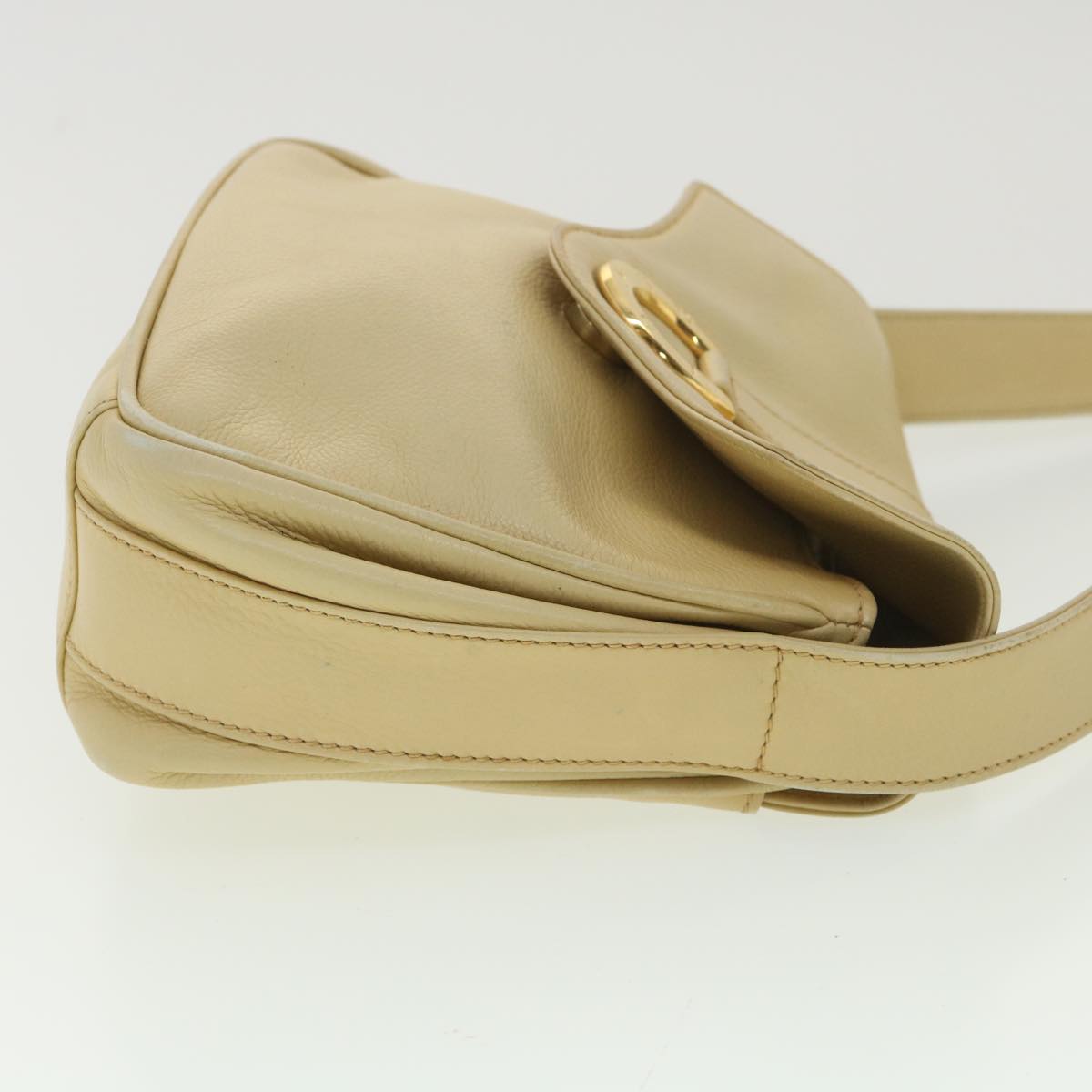 GUCCI Shoulder Bag Leather Beige 007 1014 0201 ti909