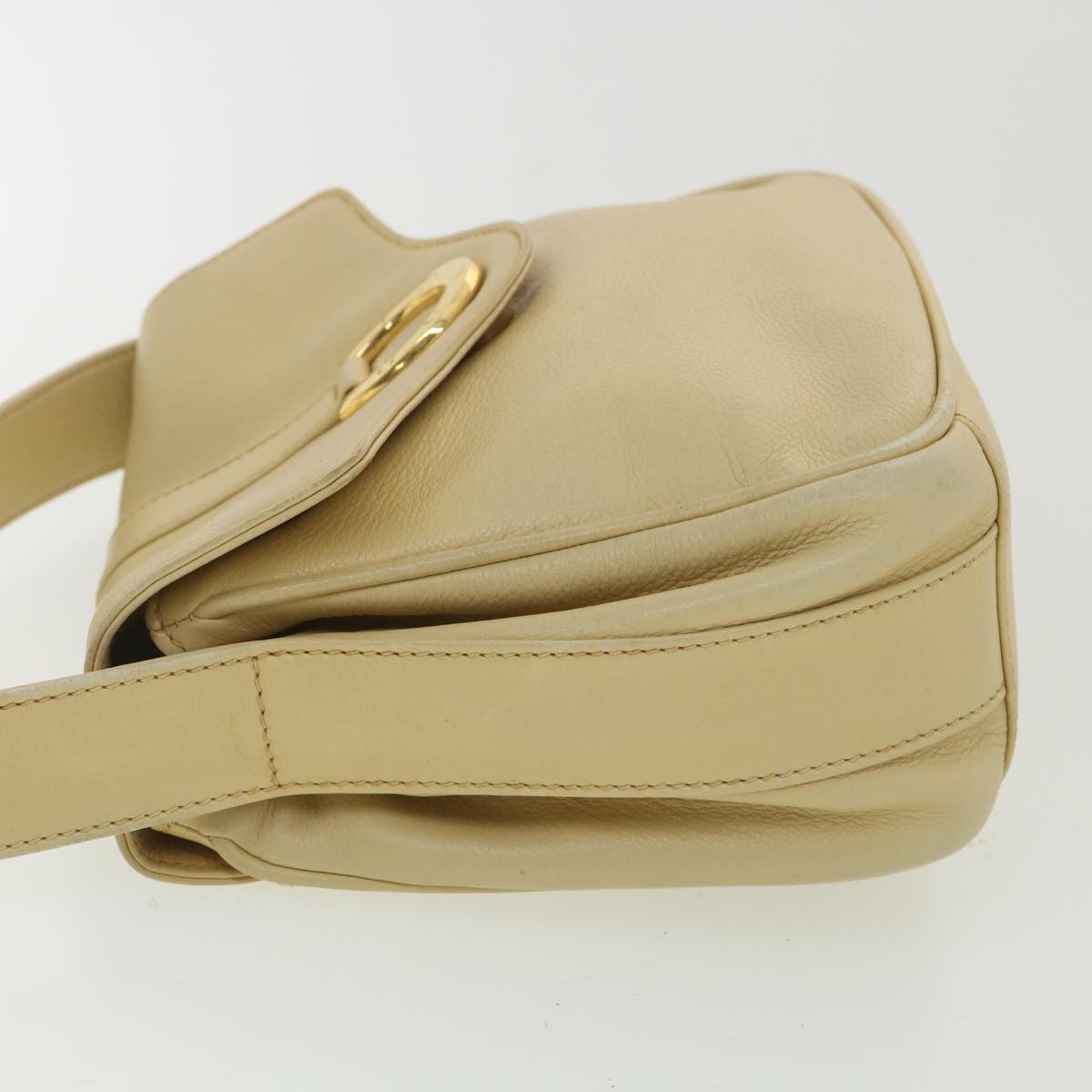 GUCCI Shoulder Bag Leather Beige 007 1014 0201 ti909