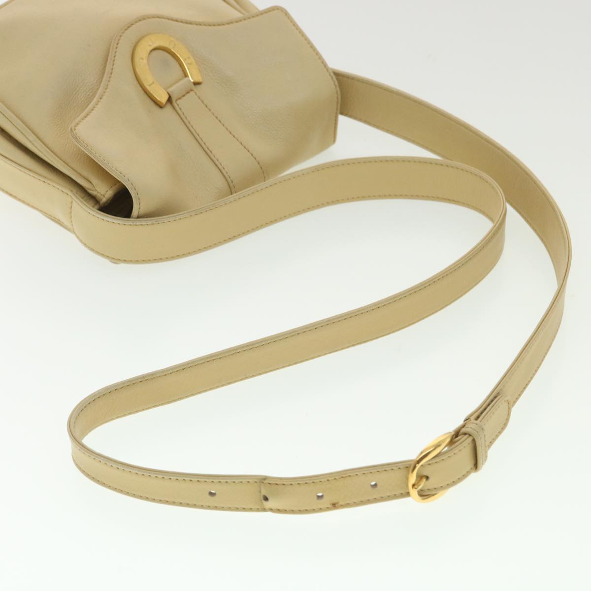 GUCCI Shoulder Bag Leather Beige 007 1014 0201 ti909