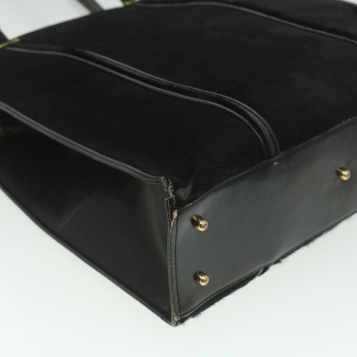 GUCCI Shoulder Bag Unborn Calf SkinLeather Black 002 406 0425 ti932