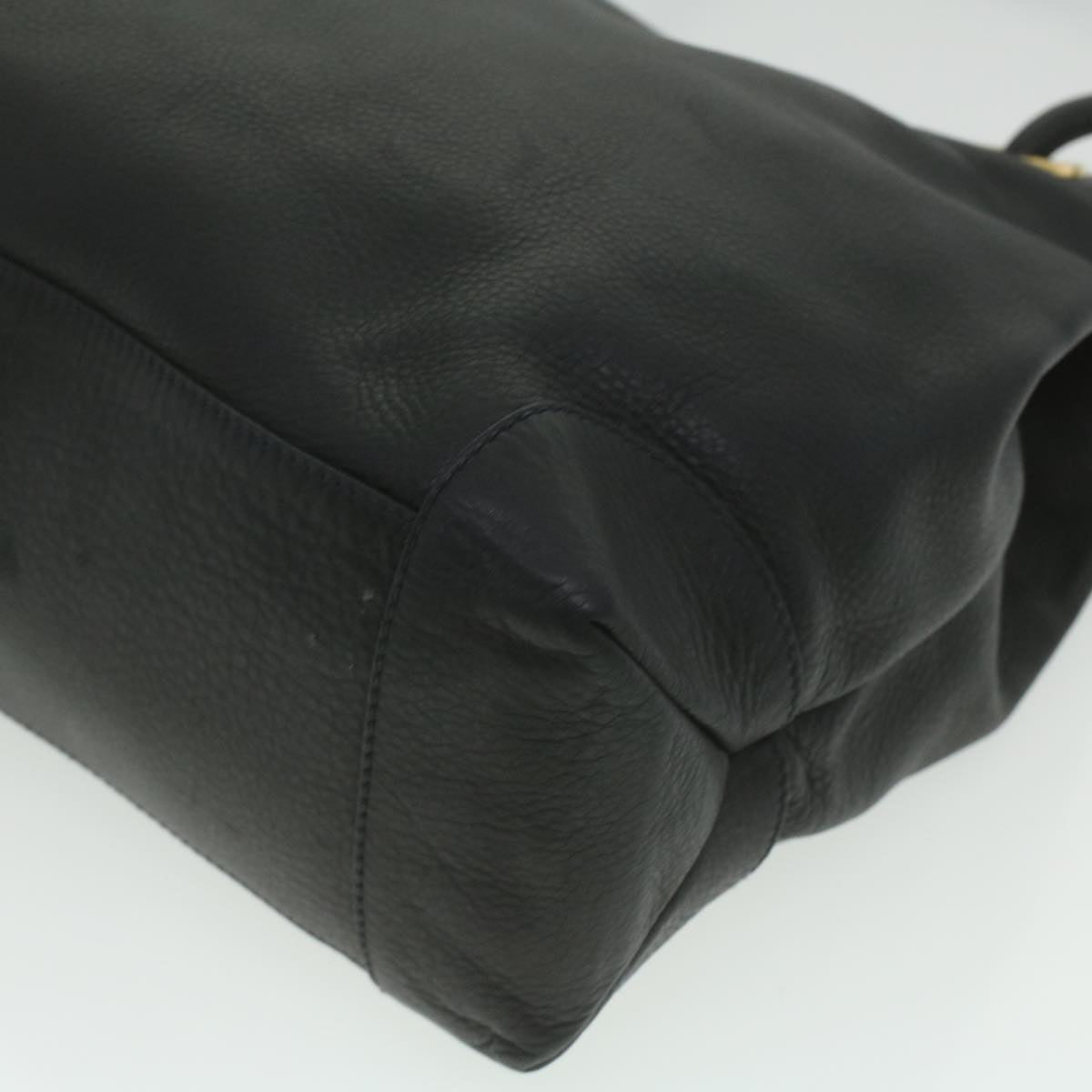 GUCCI Shoulder Bag Leather Black ti935