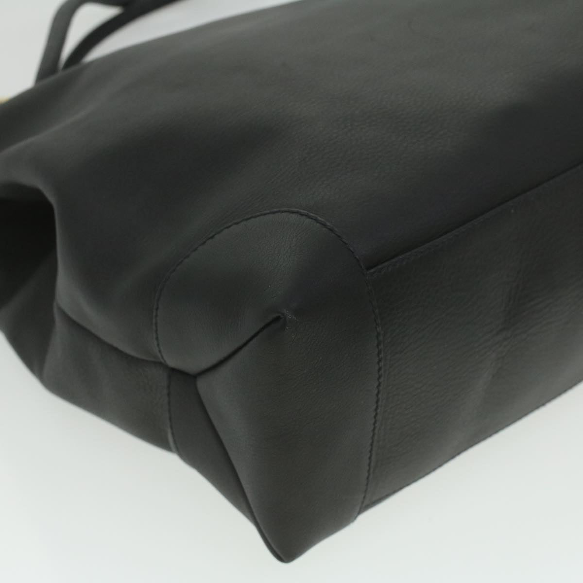 GUCCI Shoulder Bag Leather Black ti935