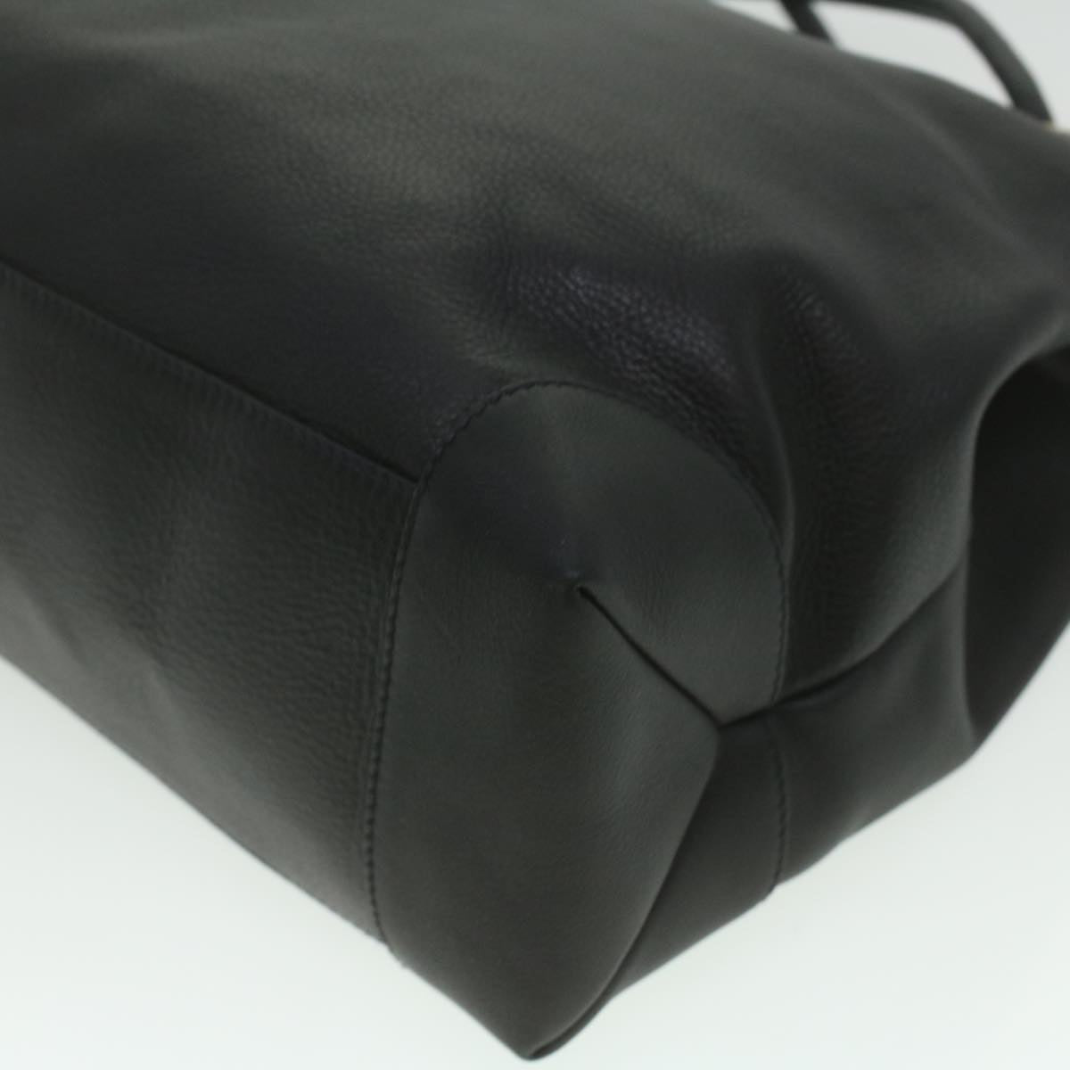 GUCCI Shoulder Bag Leather Black ti935