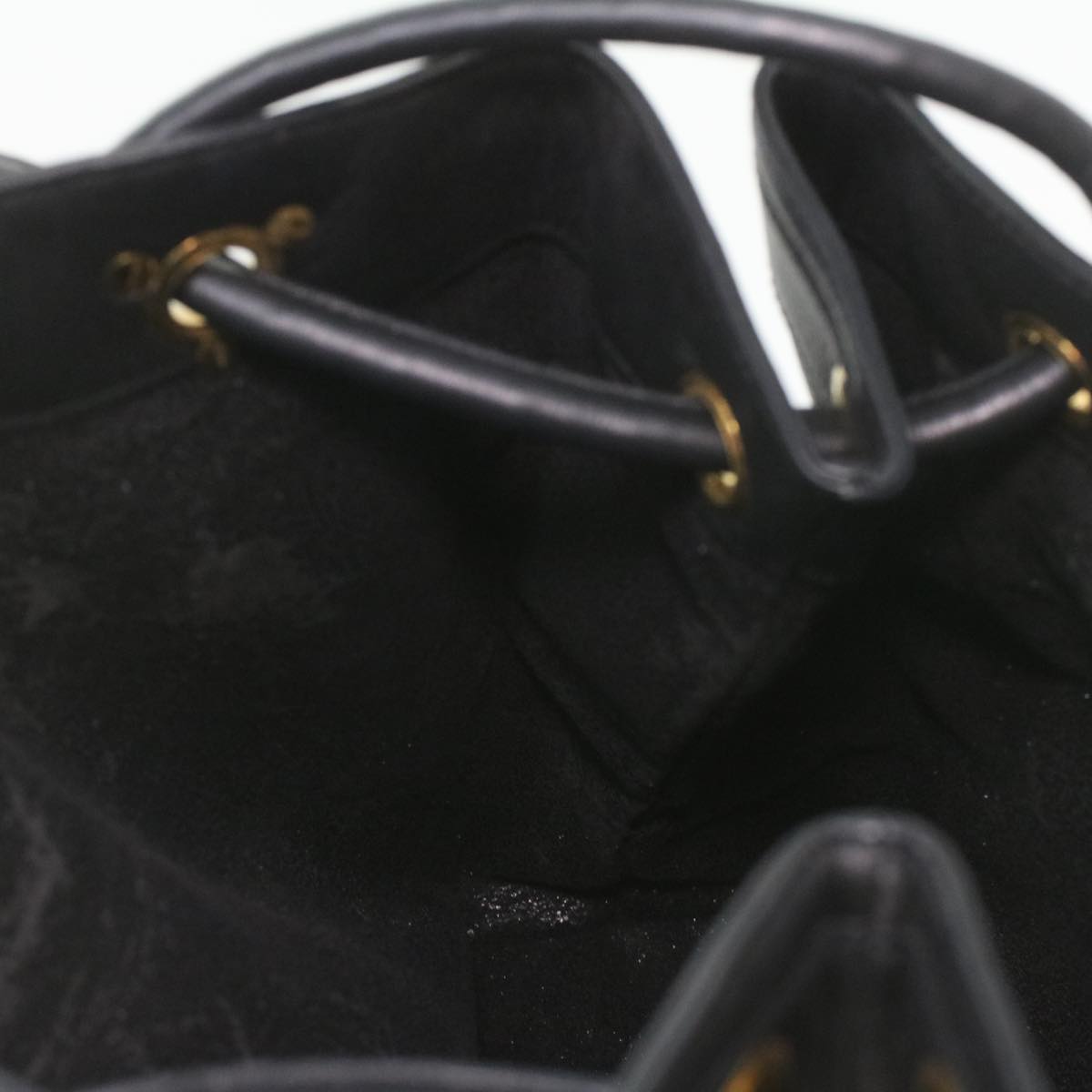 GUCCI Shoulder Bag Leather Black ti935