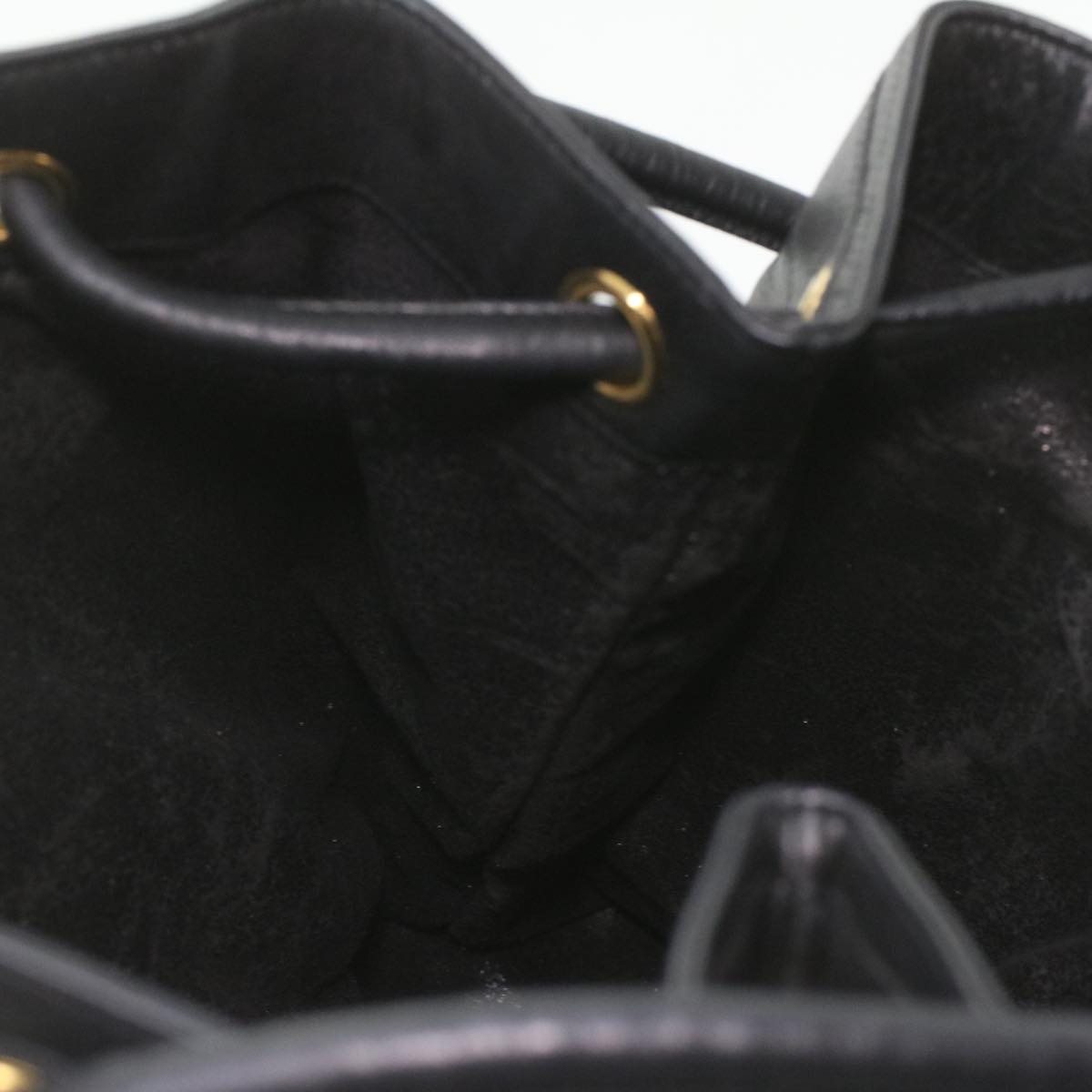GUCCI Shoulder Bag Leather Black ti935