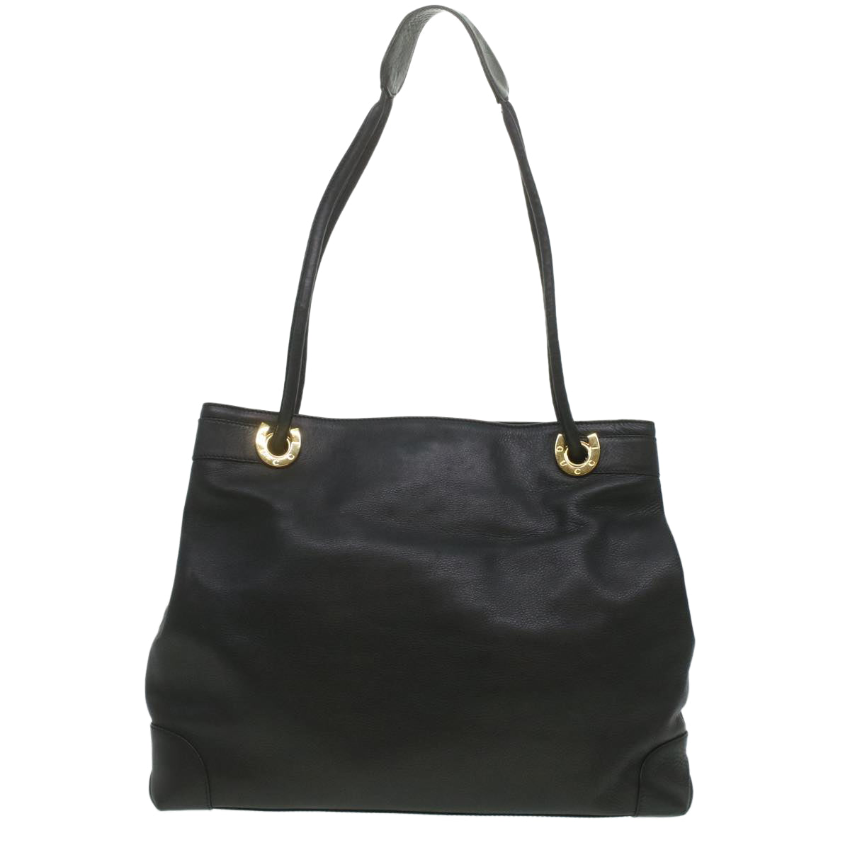 GUCCI Shoulder Bag Leather Black ti935
