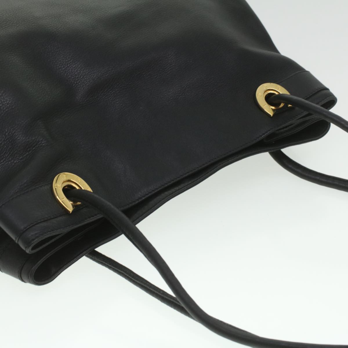 GUCCI Shoulder Bag Leather Black ti935