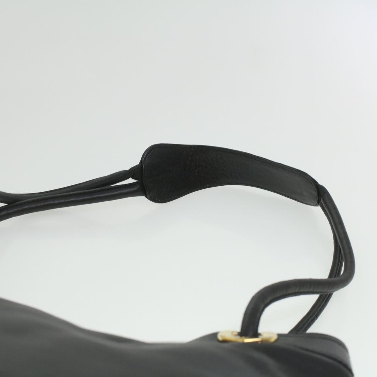 GUCCI Shoulder Bag Leather Black ti935