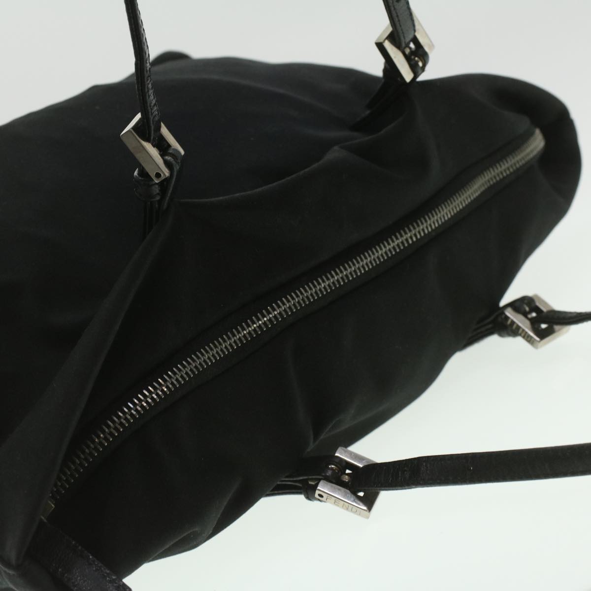 FENDI Hand Bag Nylon Black ti938