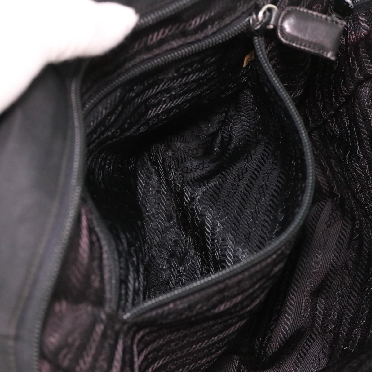 FENDI Shoulder Bag Nylon Black ti960