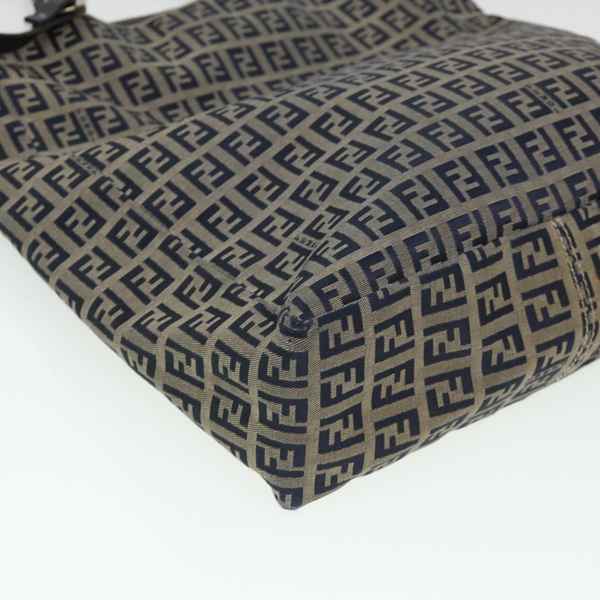 FENDI Zucchino Canvas Tote Bag Nylon Navy ti968