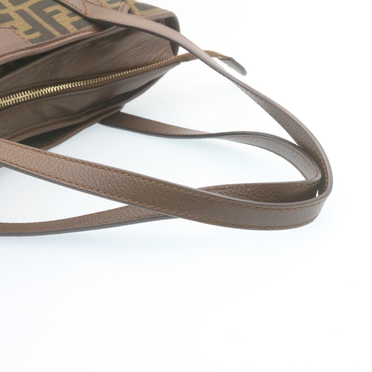 FENDI Zucca Canvas Tote Bag Brown Black tp173