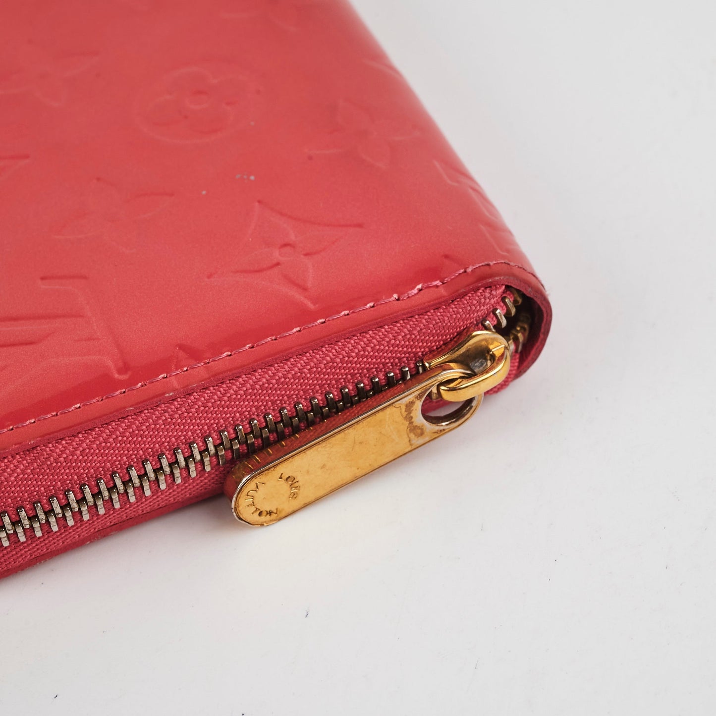 Louis Vuitton Vernis Pink Long Zippy Wallet