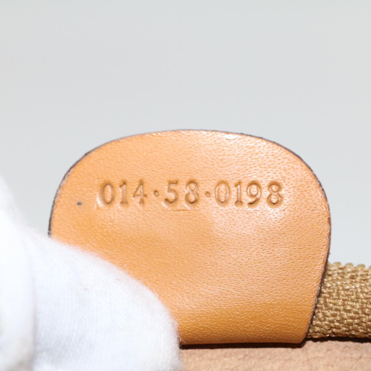 GUCCI Micro GG Canvas Clutch Bag PVC Leather Beige 014•58•0198 uy121