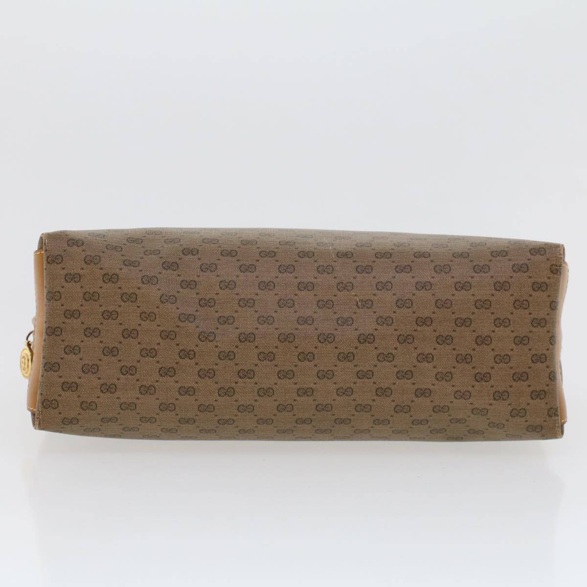 GUCCI Micro GG Canvas Clutch Bag PVC Leather Beige 014•58•0198 uy121