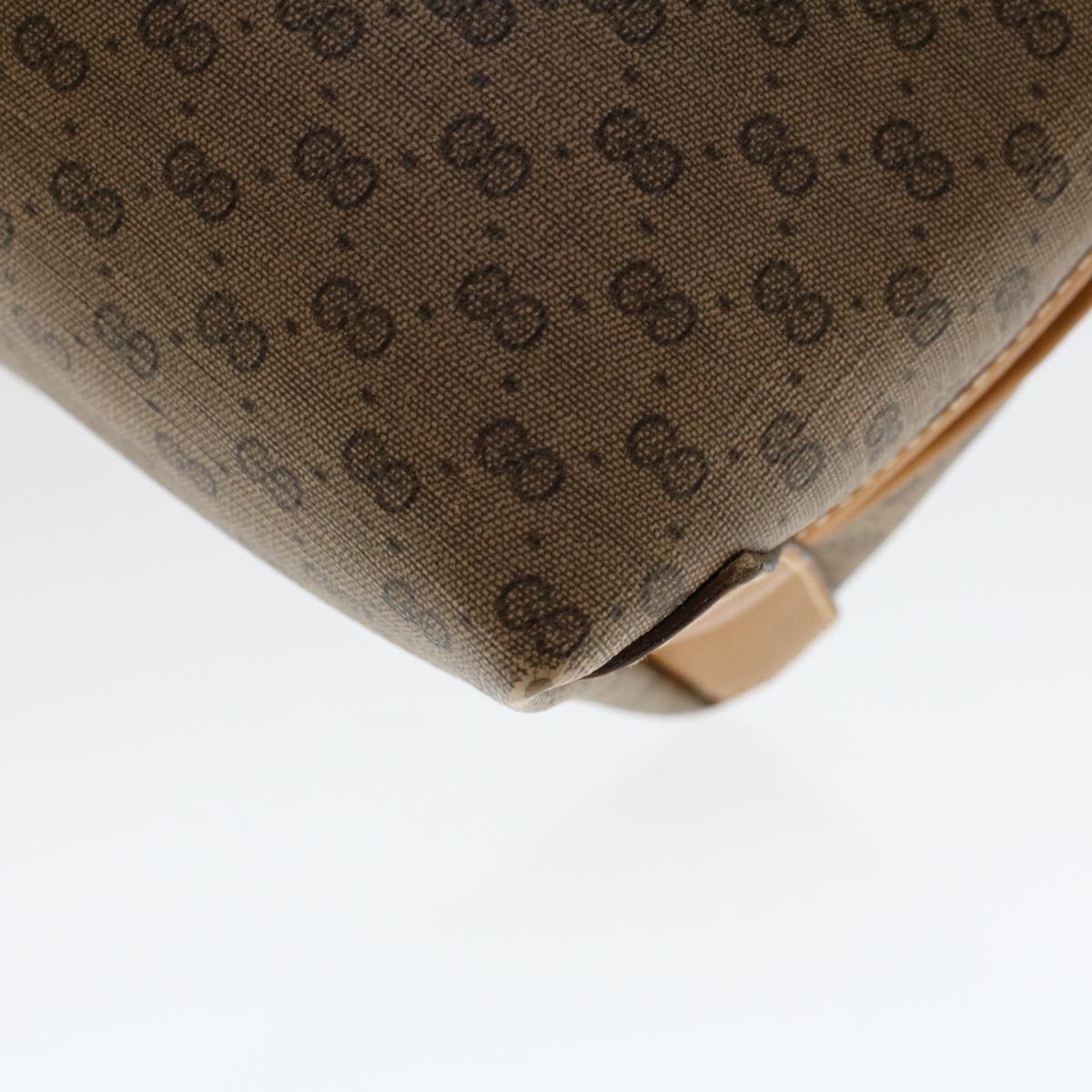 GUCCI Micro GG Canvas Clutch Bag PVC Leather Beige 014•58•0198 uy121