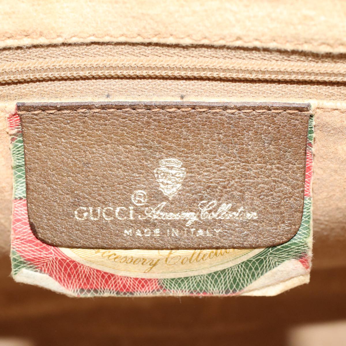 GUCCI GG Canvas Clutch Bag PVC Leather Beige 41.01.037 uy122