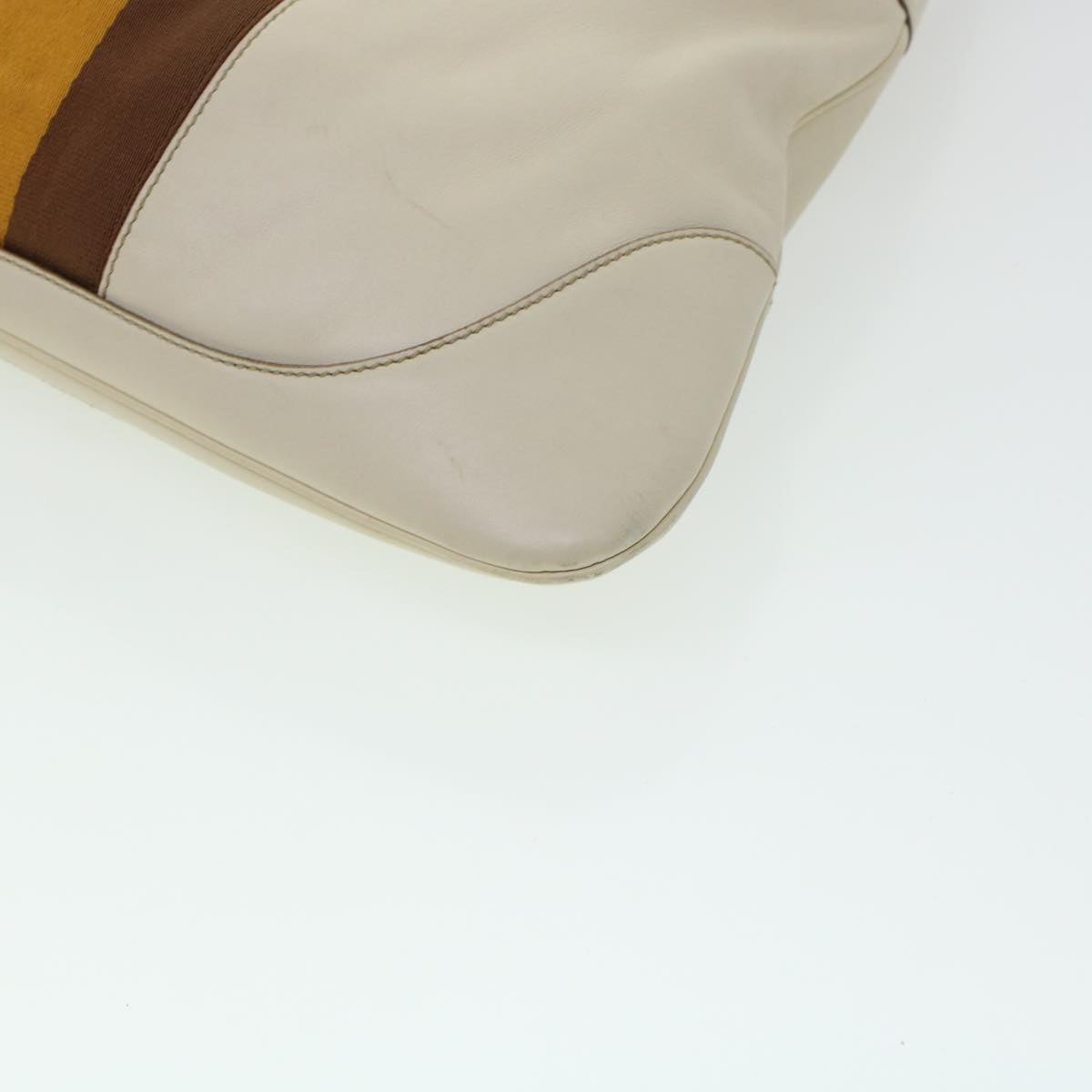 GUCCI Sherry Line Jackie Shoulder Bag Leather Beige Brown 153029 uy125