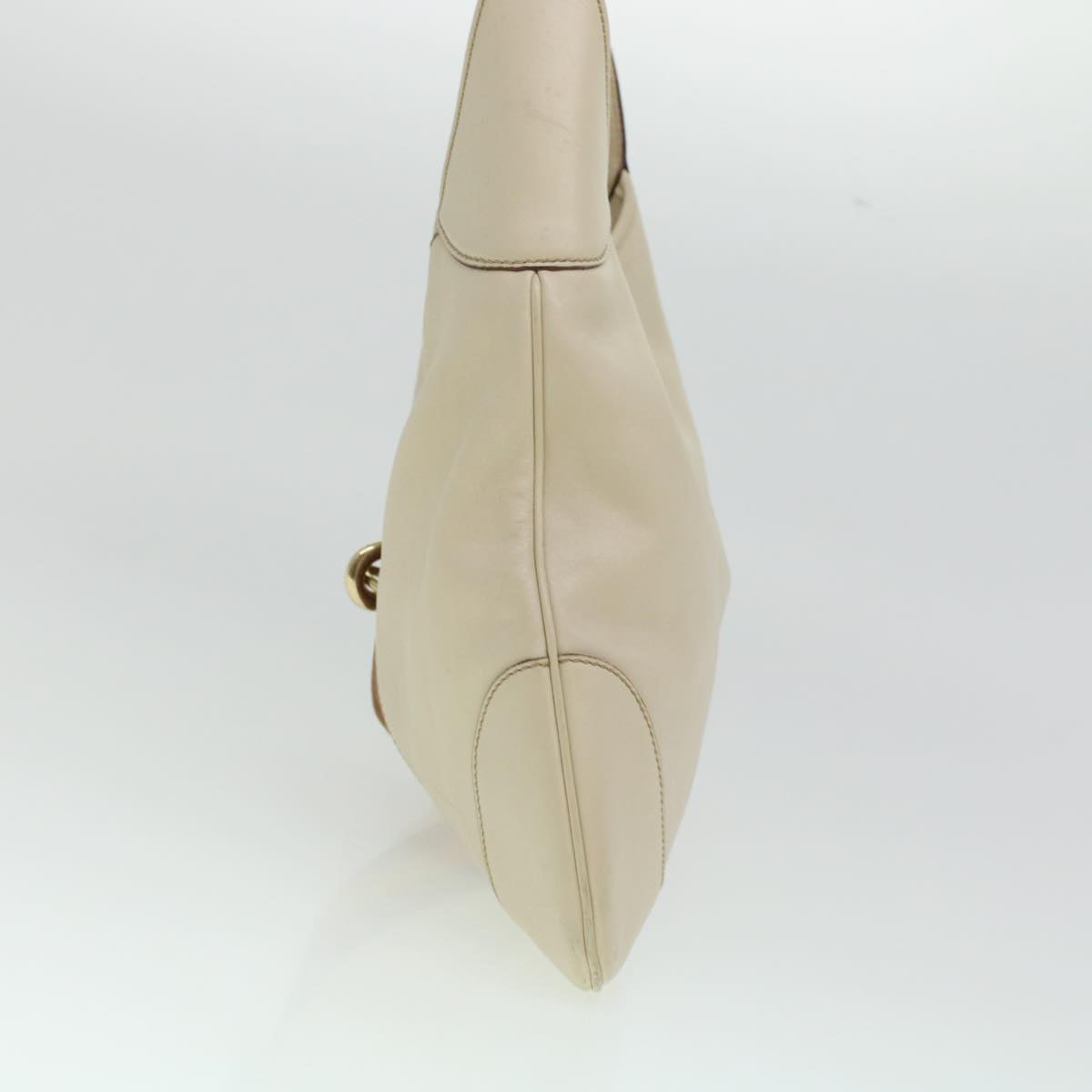 GUCCI Sherry Line Jackie Shoulder Bag Leather Beige Brown 153029 uy125