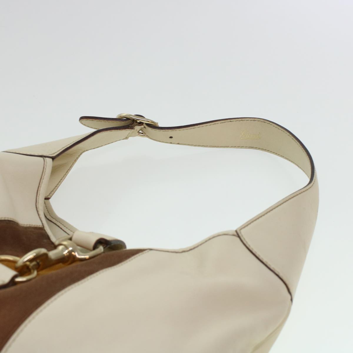 GUCCI Sherry Line Jackie Shoulder Bag Leather Beige Brown 153029 uy125