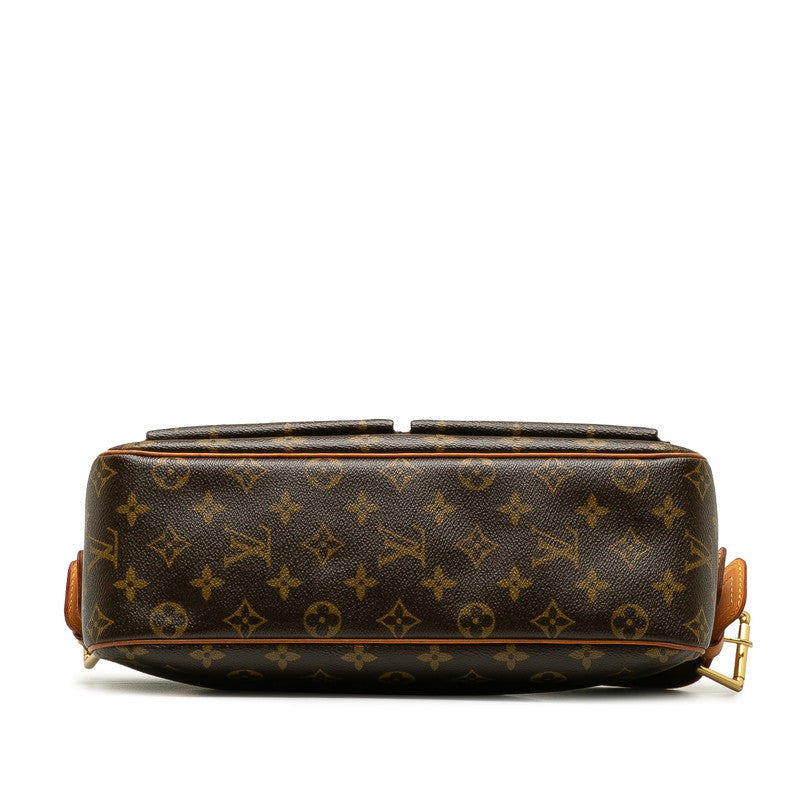 Louis Vuitton Monogram M51163 Shoulder Bag Leather Brown