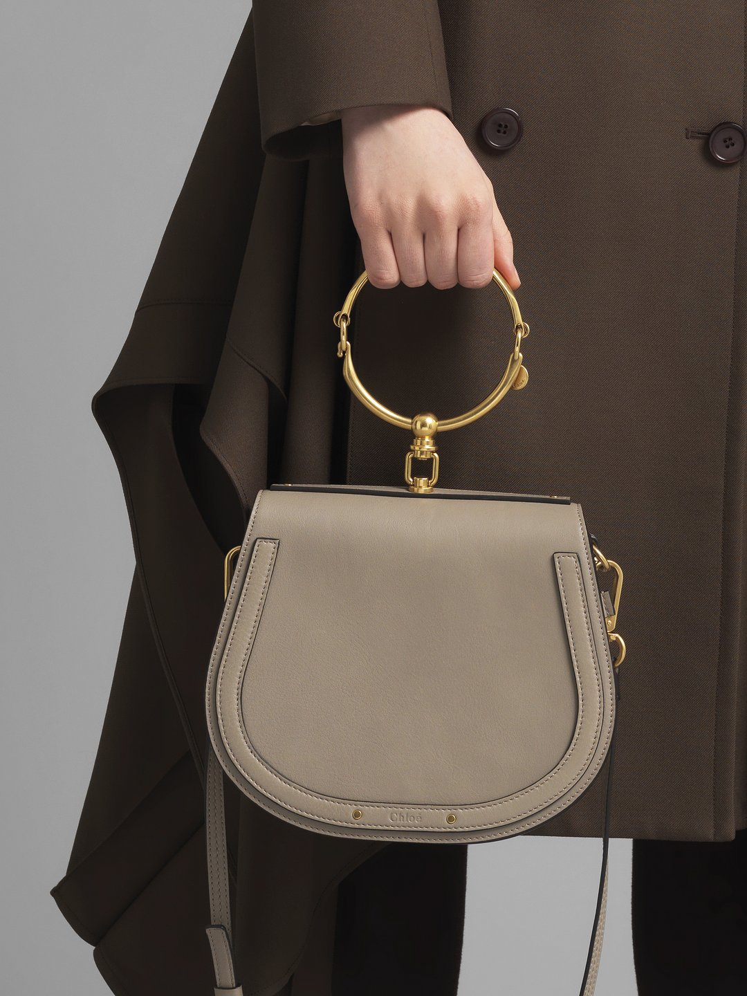 CHLOÉ Medium Nile Leather Bracelet Bag