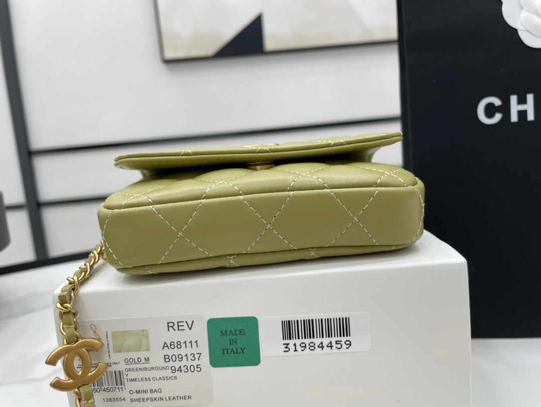 CHLMini Flap Bag Green For Women, Women’s Bags 7.5in/19cm
