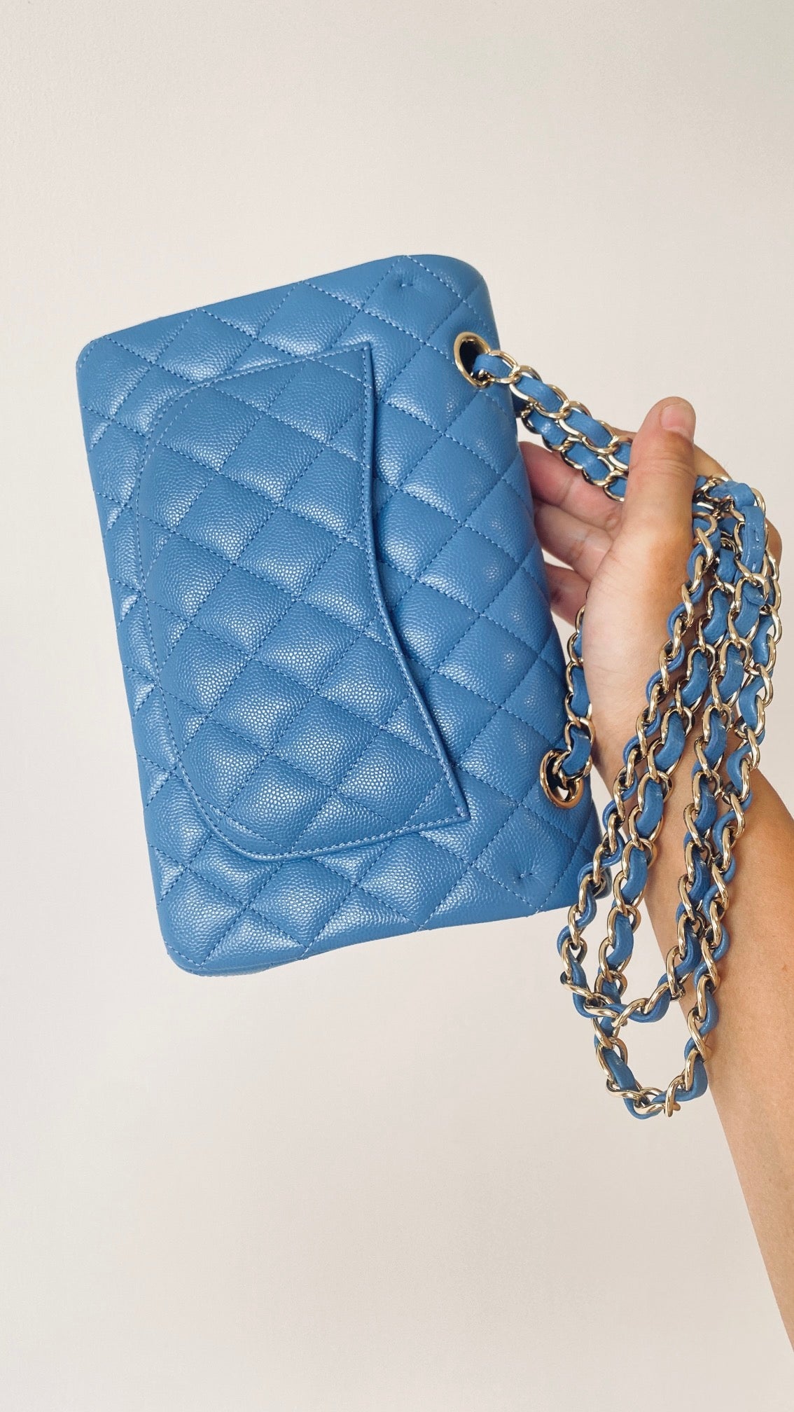 CHLSmall Classic Handbag Blue For Women, Women’s Bags 9.1in/23cm