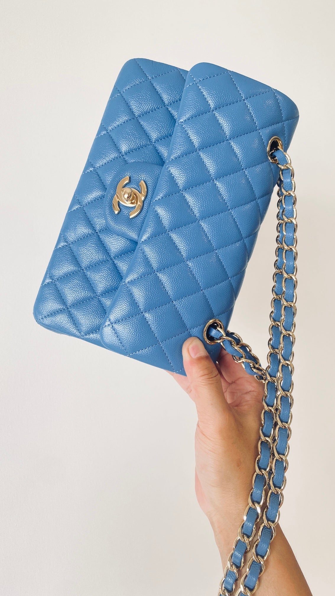 CHLSmall Classic Handbag Blue For Women, Women’s Bags 9.1in/23cm